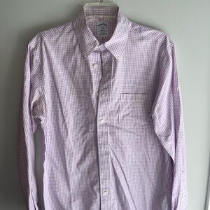 Men's Brooks Brothers Purple/Pink Checkered Shirt